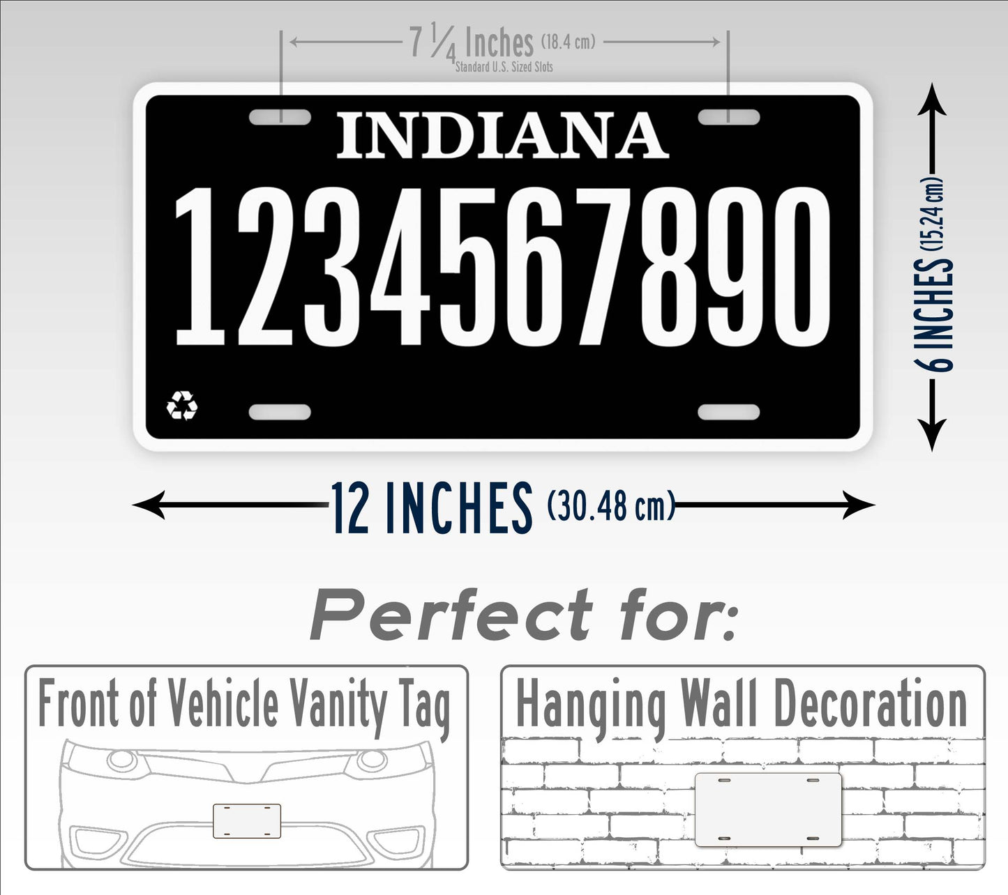 Blackout Indiana State Custom License Plate