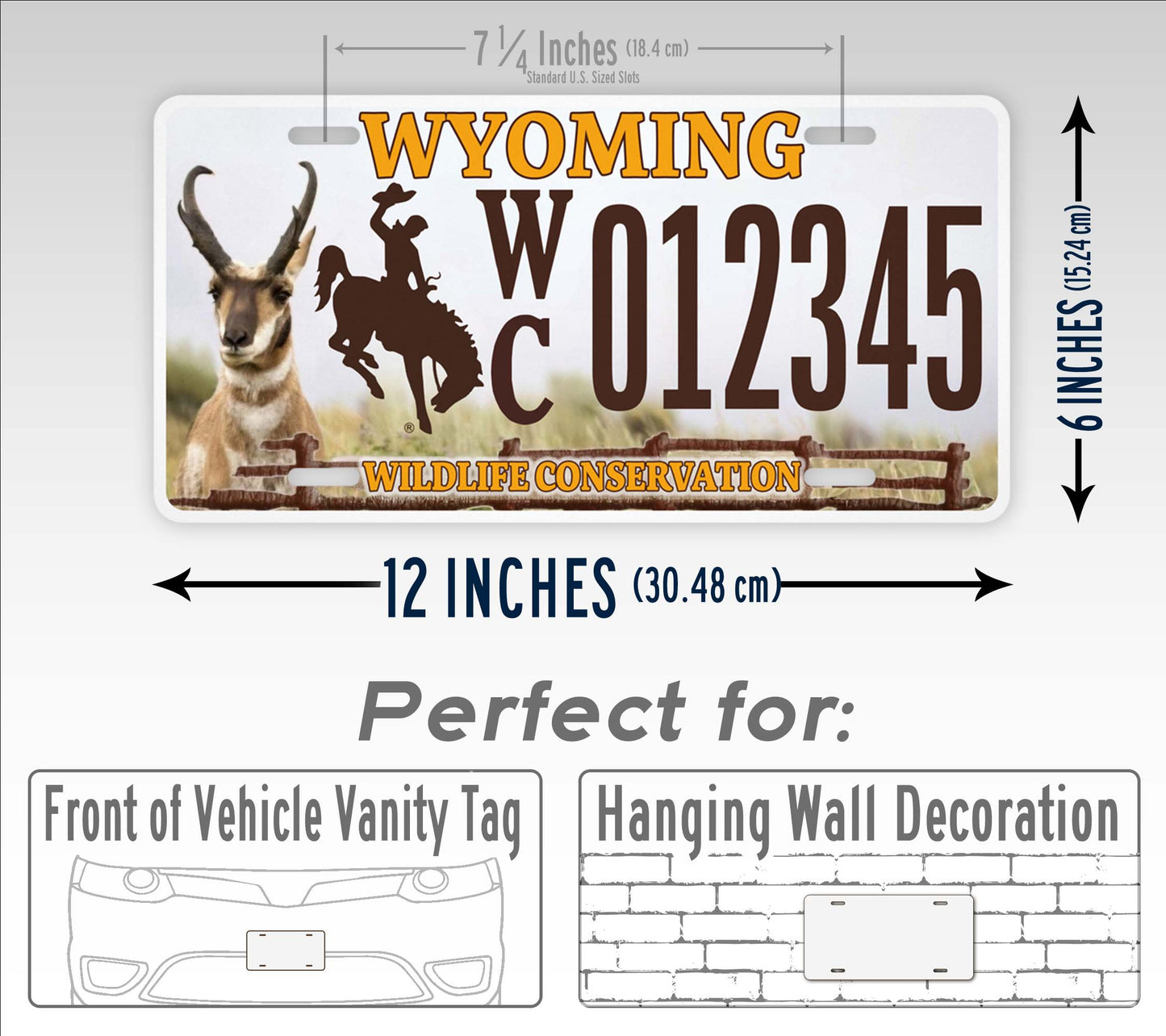 Custom Wyoming Wildlife Conservation Novelty License Plate