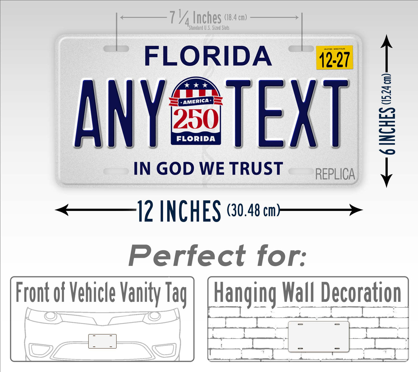 Personalized Florida America 250 License Plate
