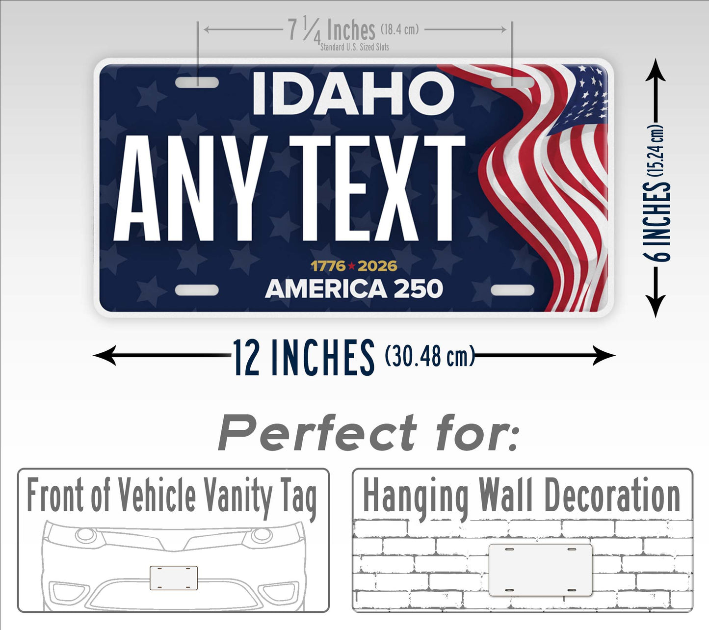 Personalized Idaho America 250 License Plate
