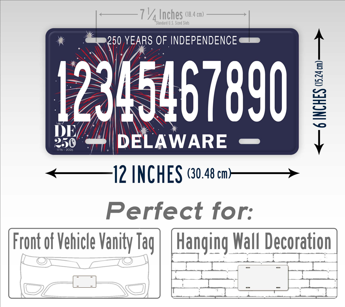 Personalized Delaware America 250 License Plate