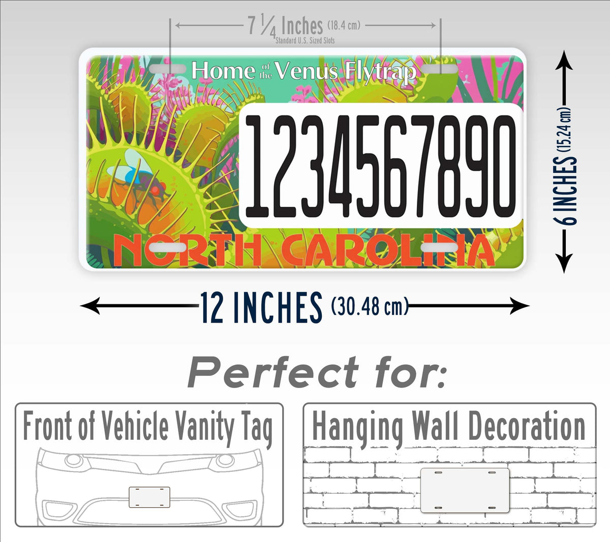Custom North Carolina Venus Fly Trap License Plate