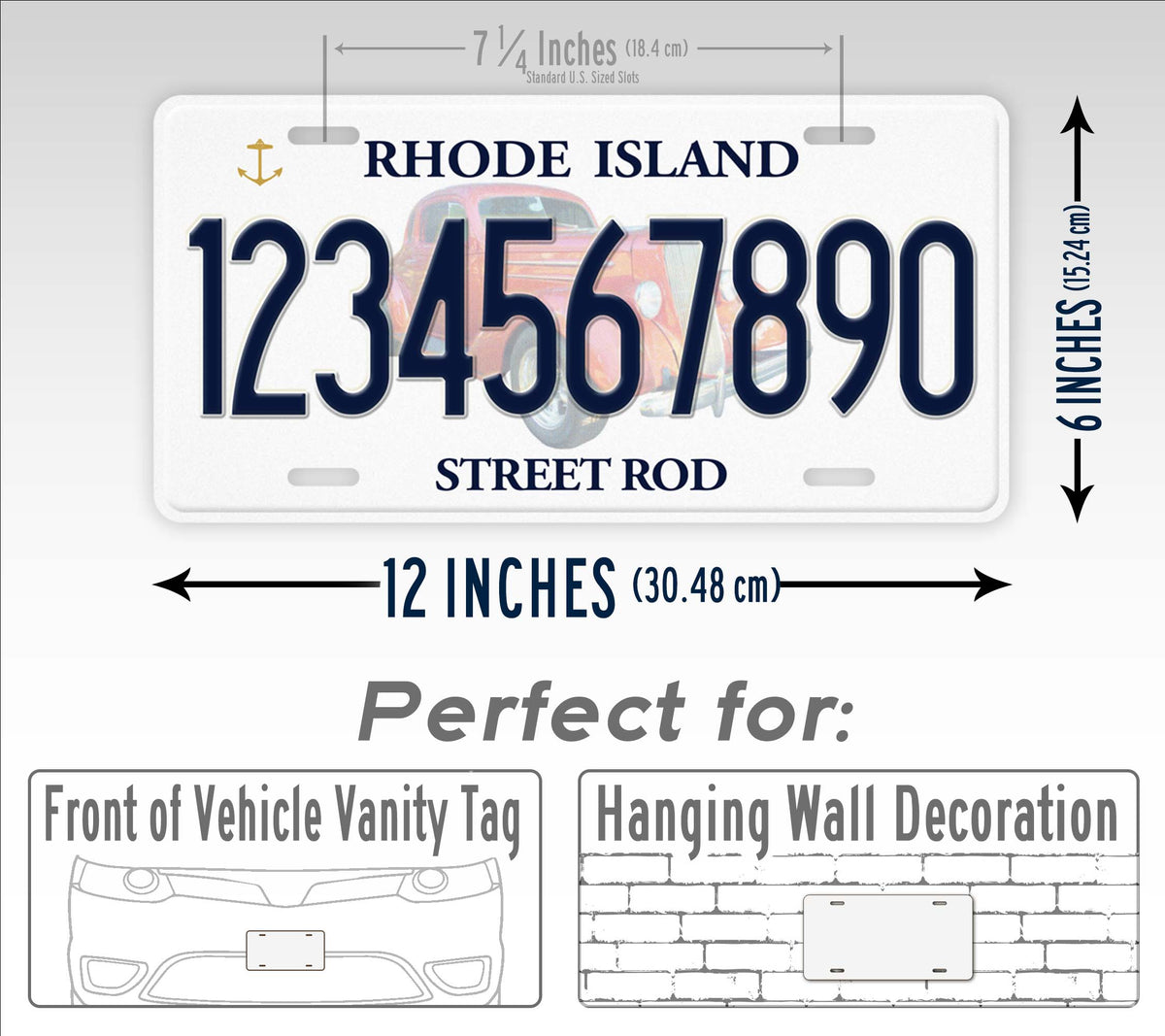 Custom Rhode Island "Street Rod" License Plate