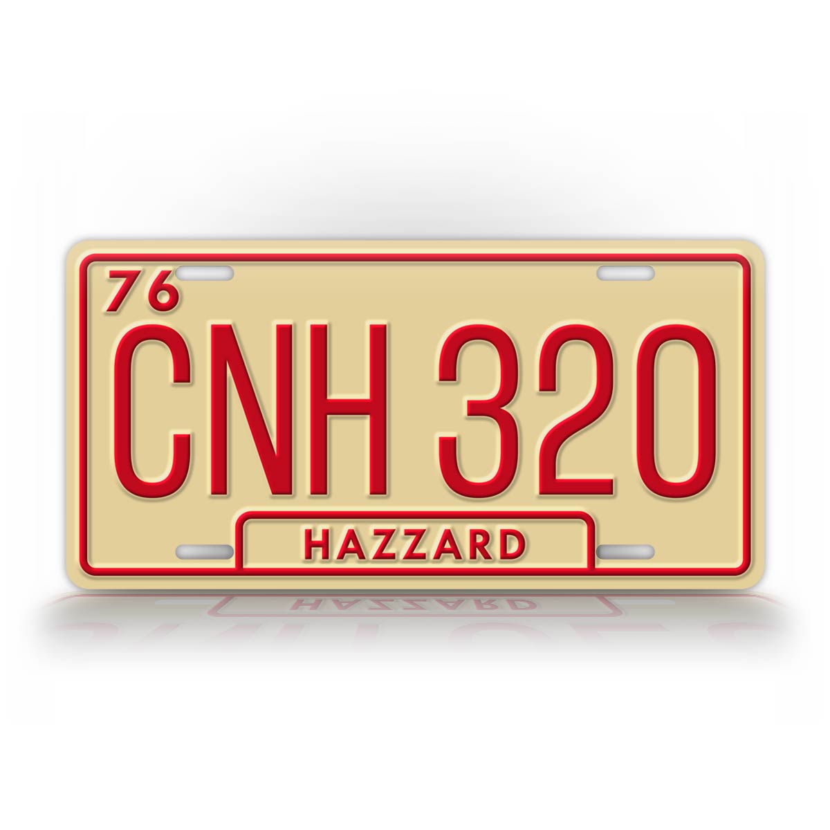Custom Hazard CNH 320 General Lee License Plate