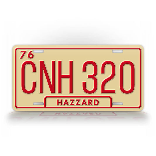 Custom Hazard CNH 320 General Lee License Plate