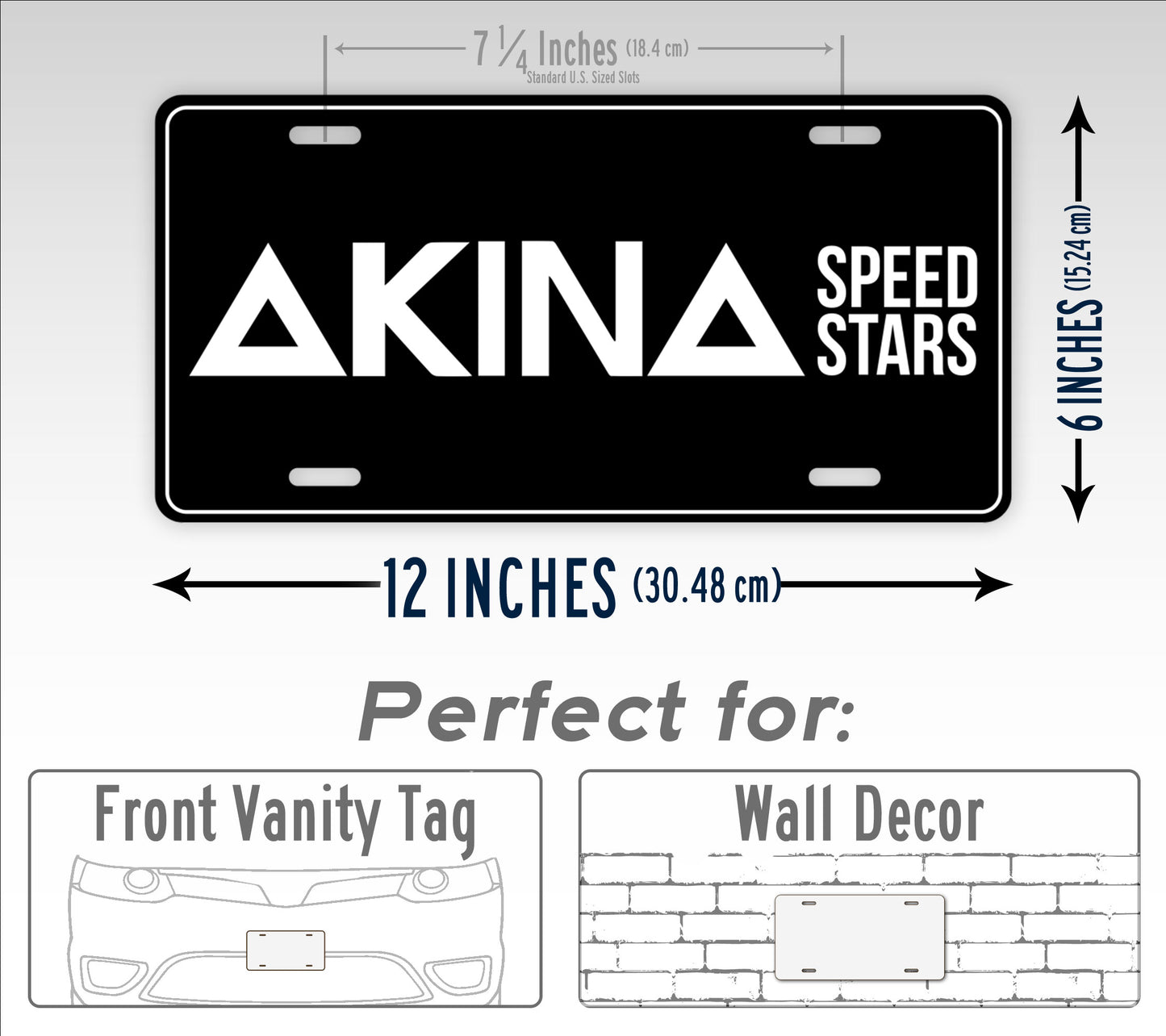 Akina Speed Stars JDM Racing License Plate