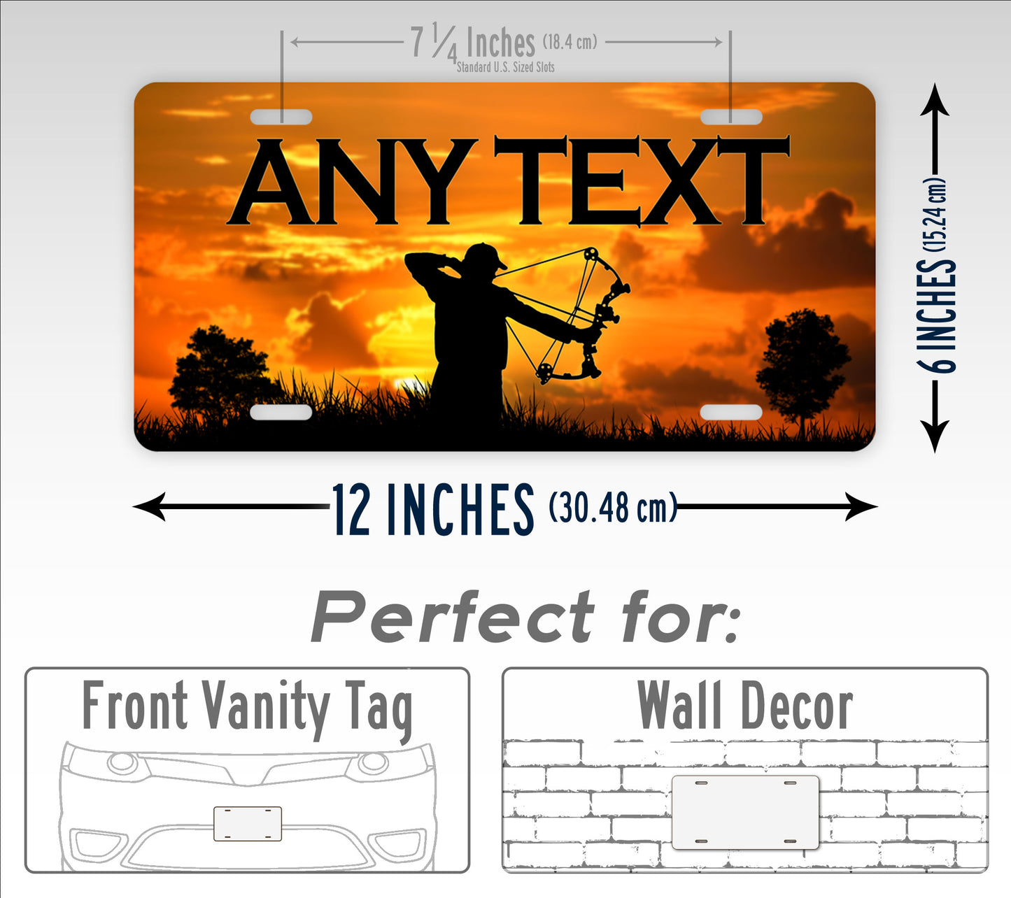 Custom Any Name Bow Hunter License Plate