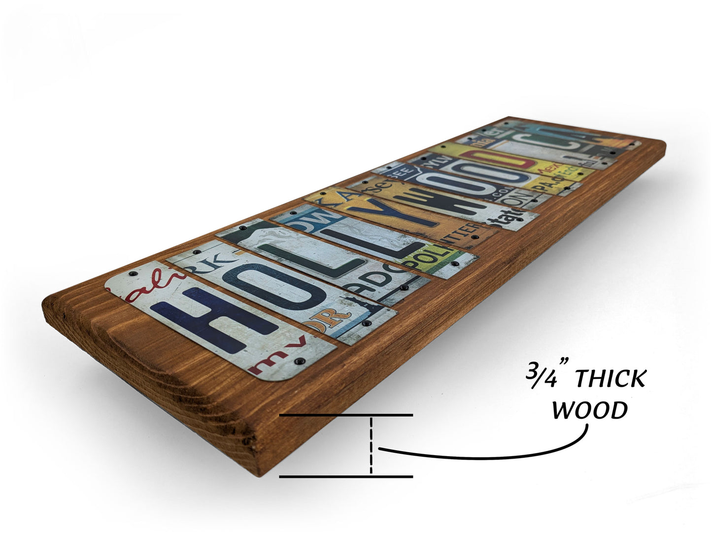 Personalized Cut License Plate Strips Signs