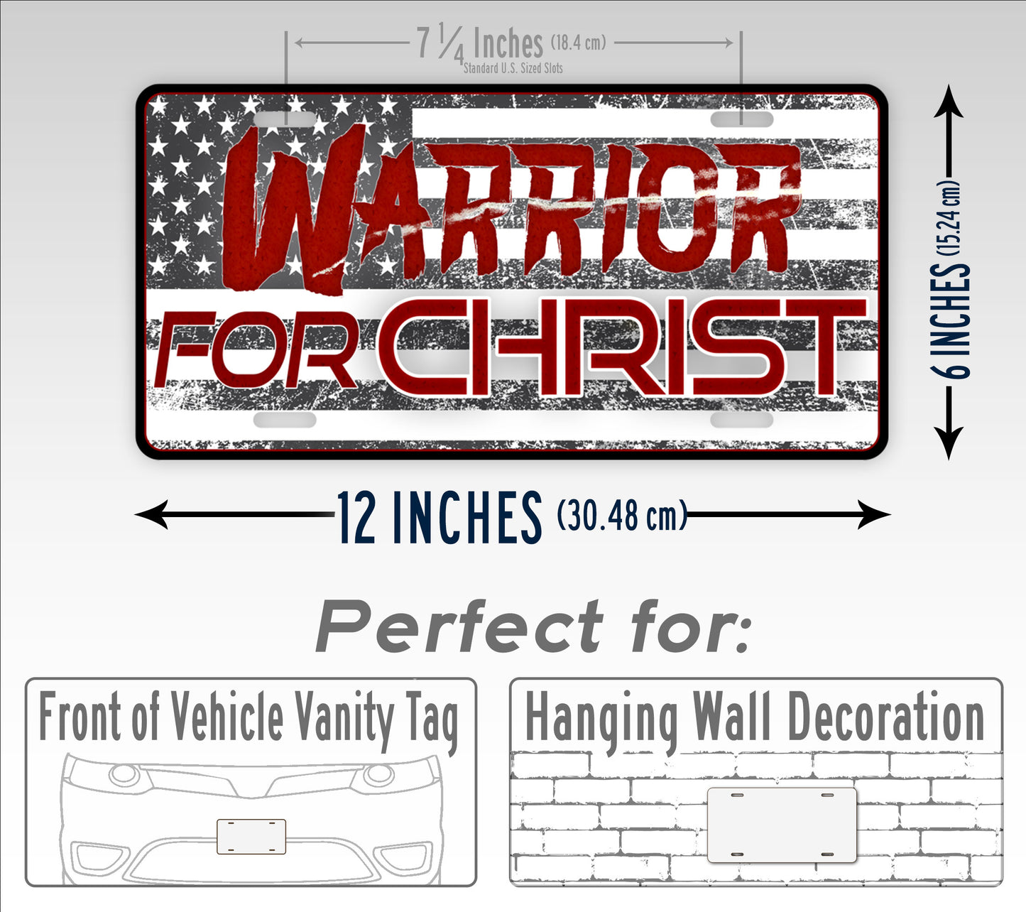Warrior For Christ Christian License Plate