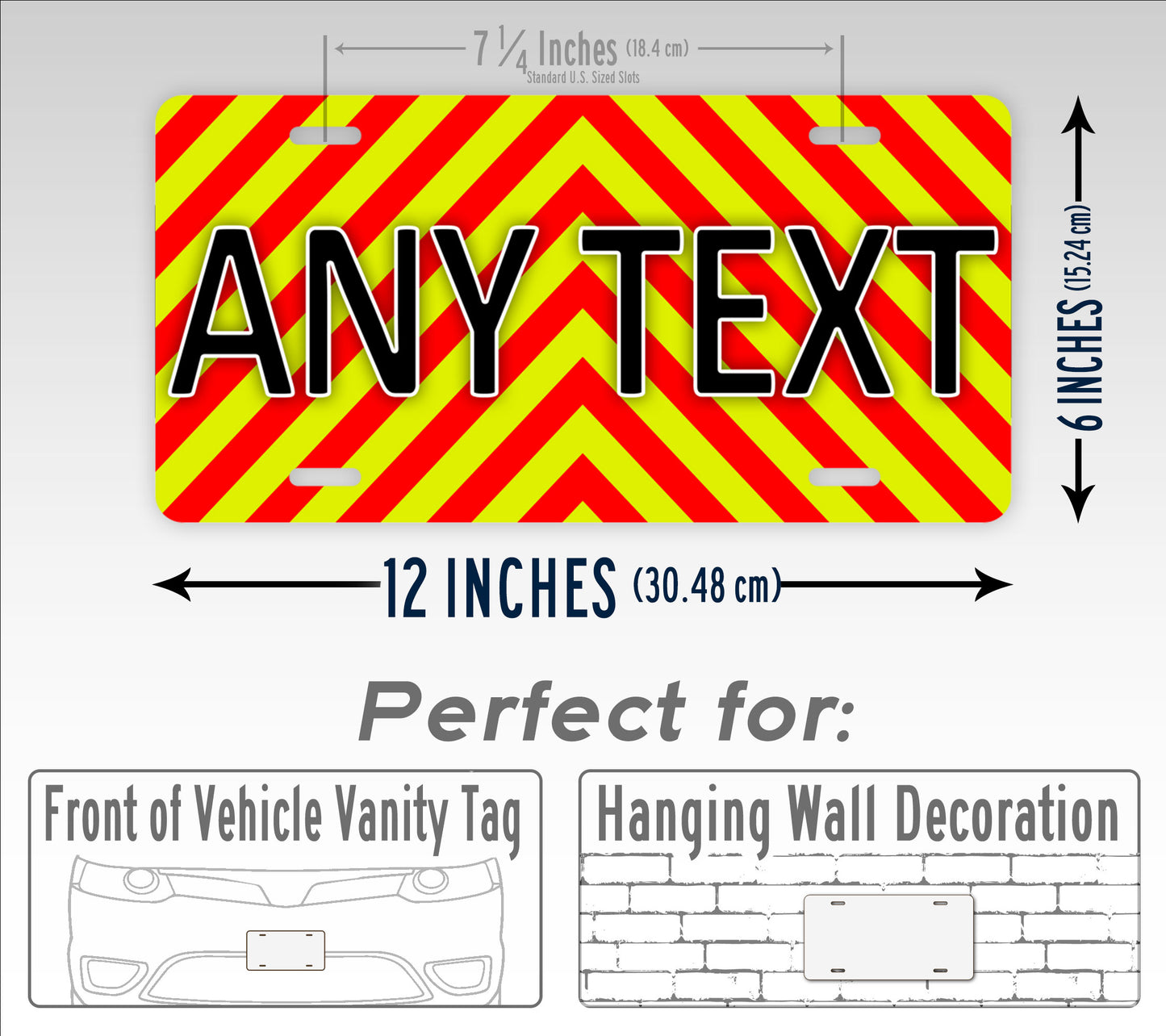Custom Bright Emergency License Plate