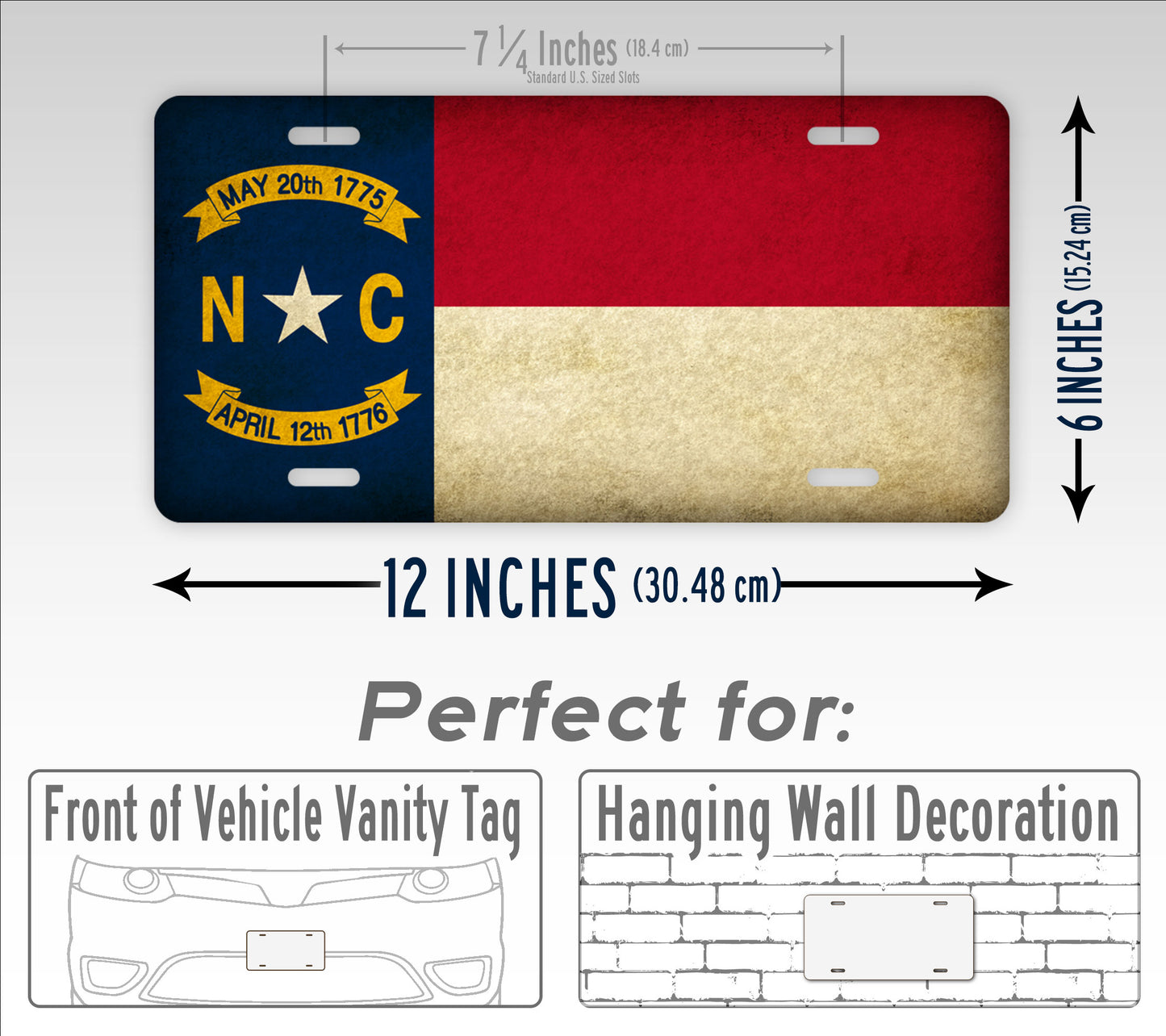 Americana North Carolina Flag License Plate