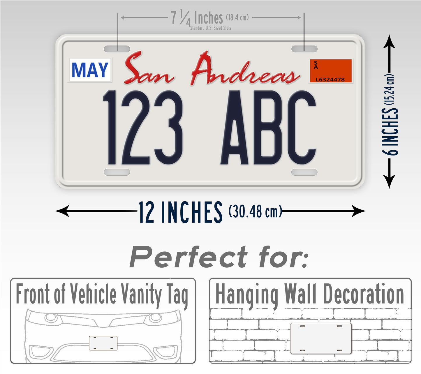 Custom San Andreas GTA License Plate