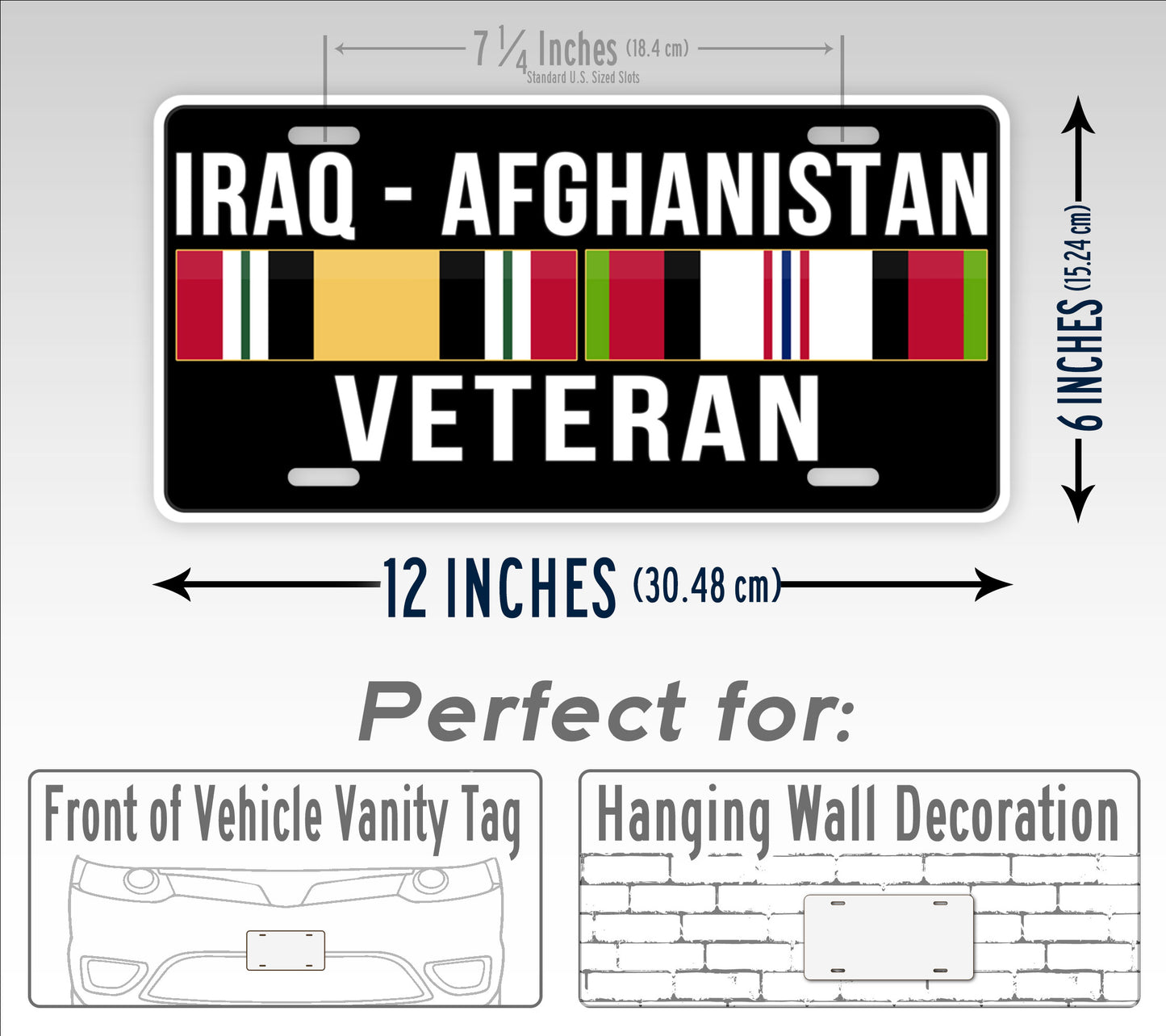 Afghanistan Iraq Veteran License Plate
