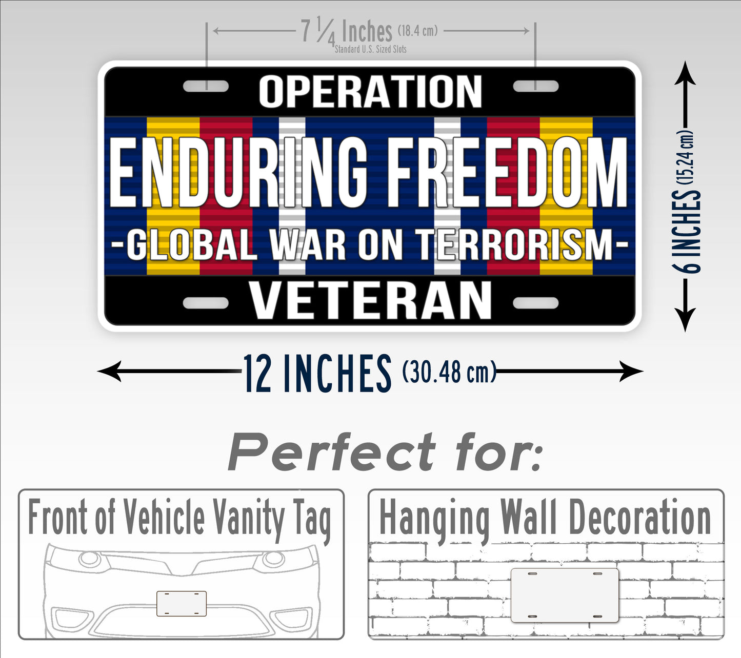 Operation Enduring Freedom Global War On Terrorism Veteran License Plate