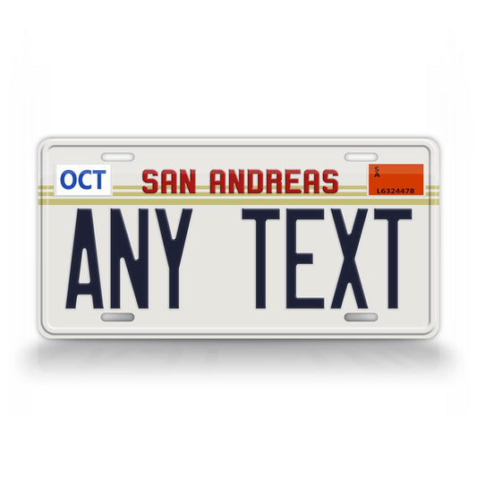 Custom San Andreas No Sun Retro GTA License Plate