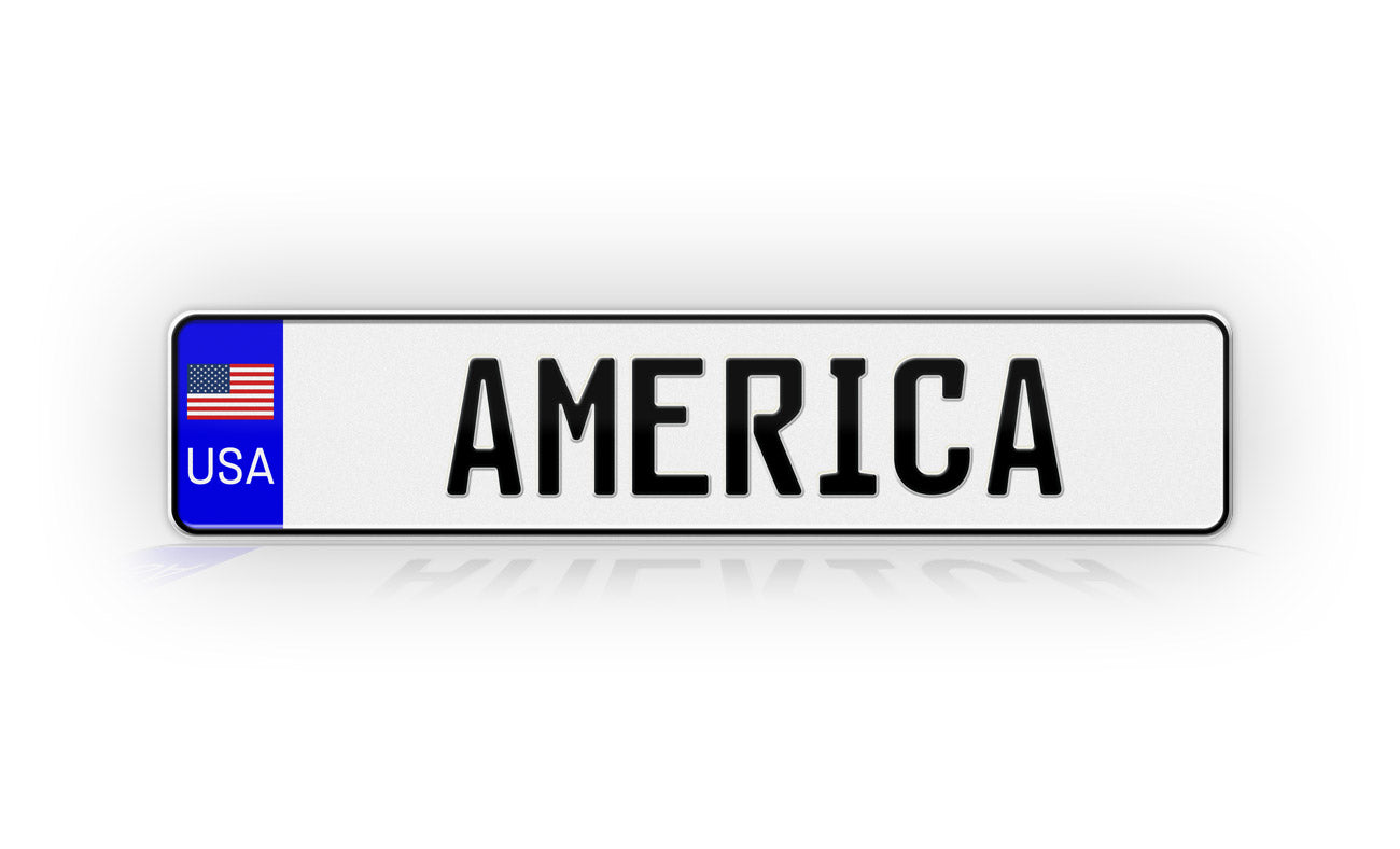 Personalized USA Euro Style License Plate