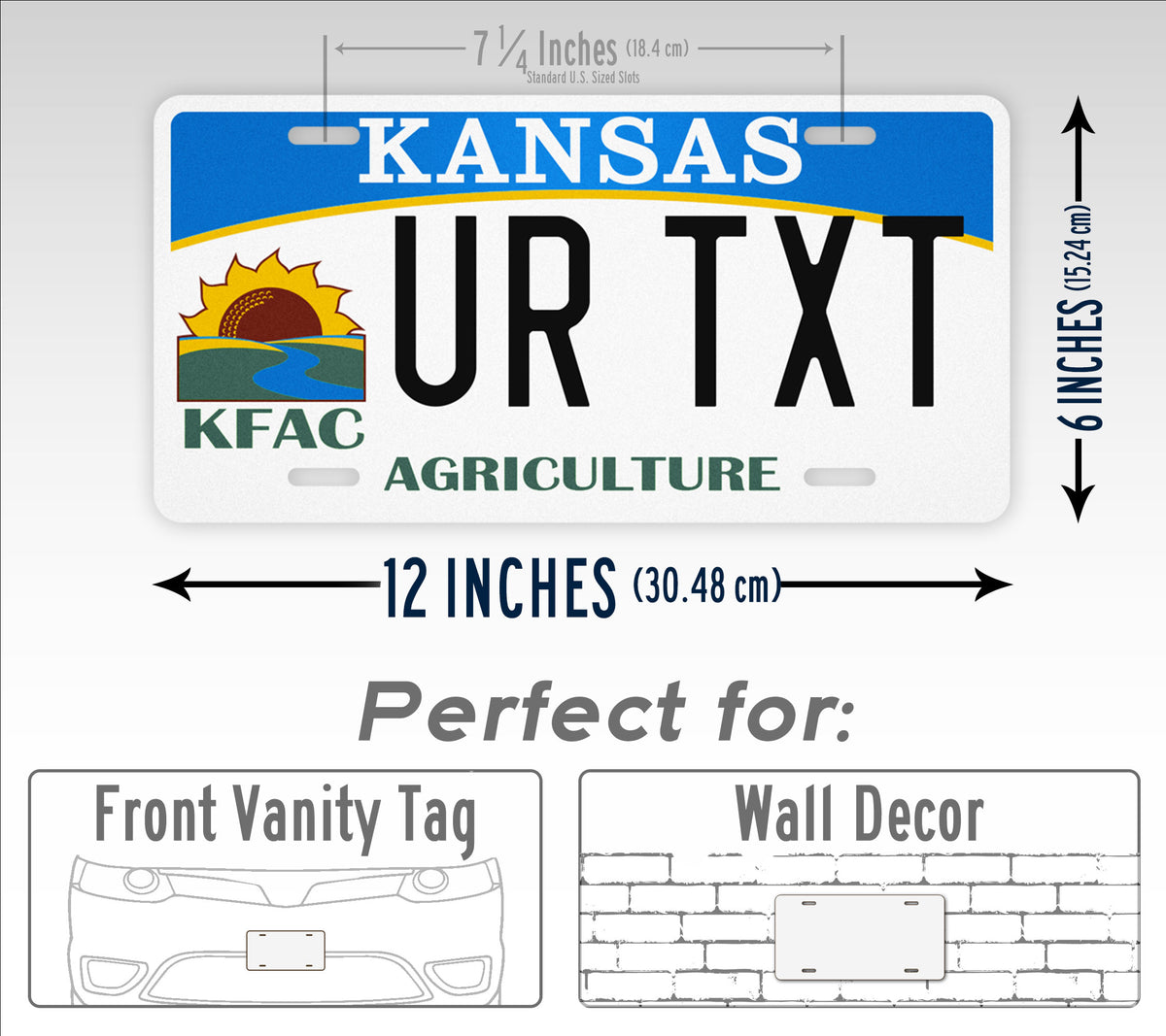 Custom Kansas Agriculture License Plate