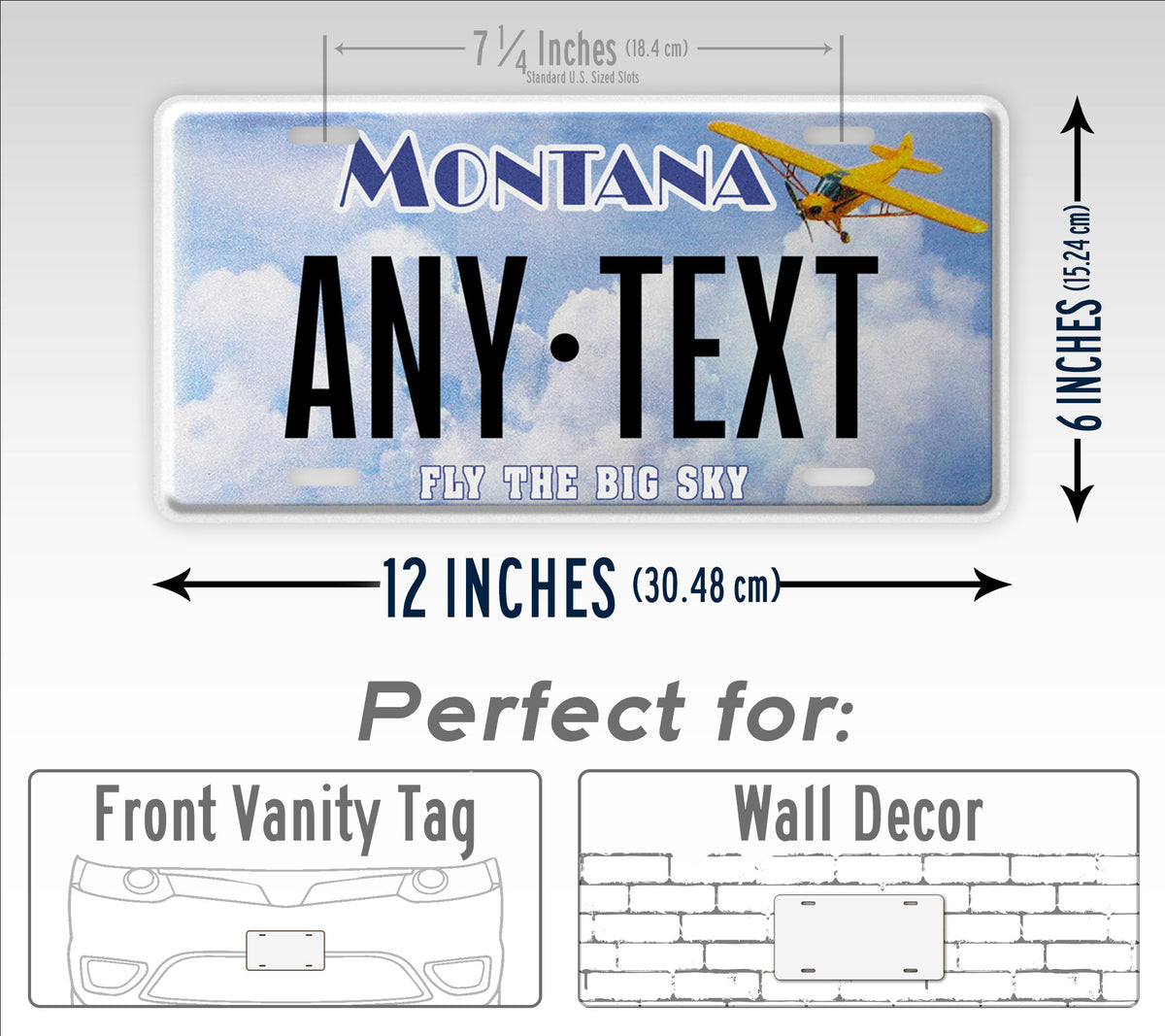 Custom Montana "Fly the Big Sky" State License Plate