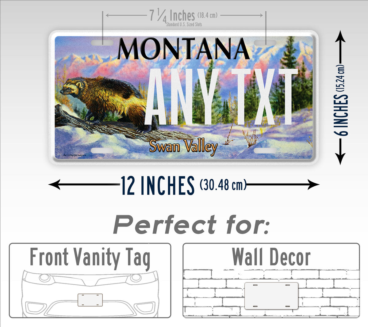 Custom Montana "Swan Valley" State License Plate