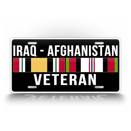 Afghanistan Iraq Veteran License Plate