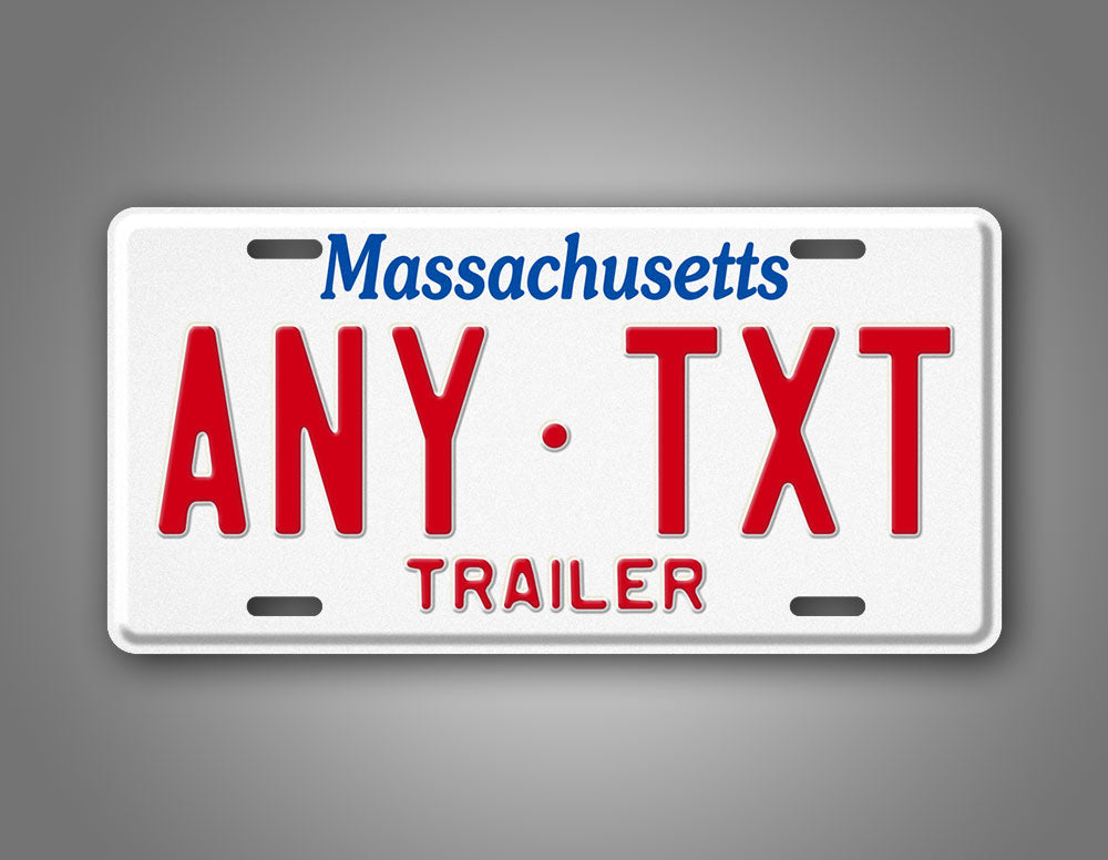 Custom Massachusetts Trailer License Plate