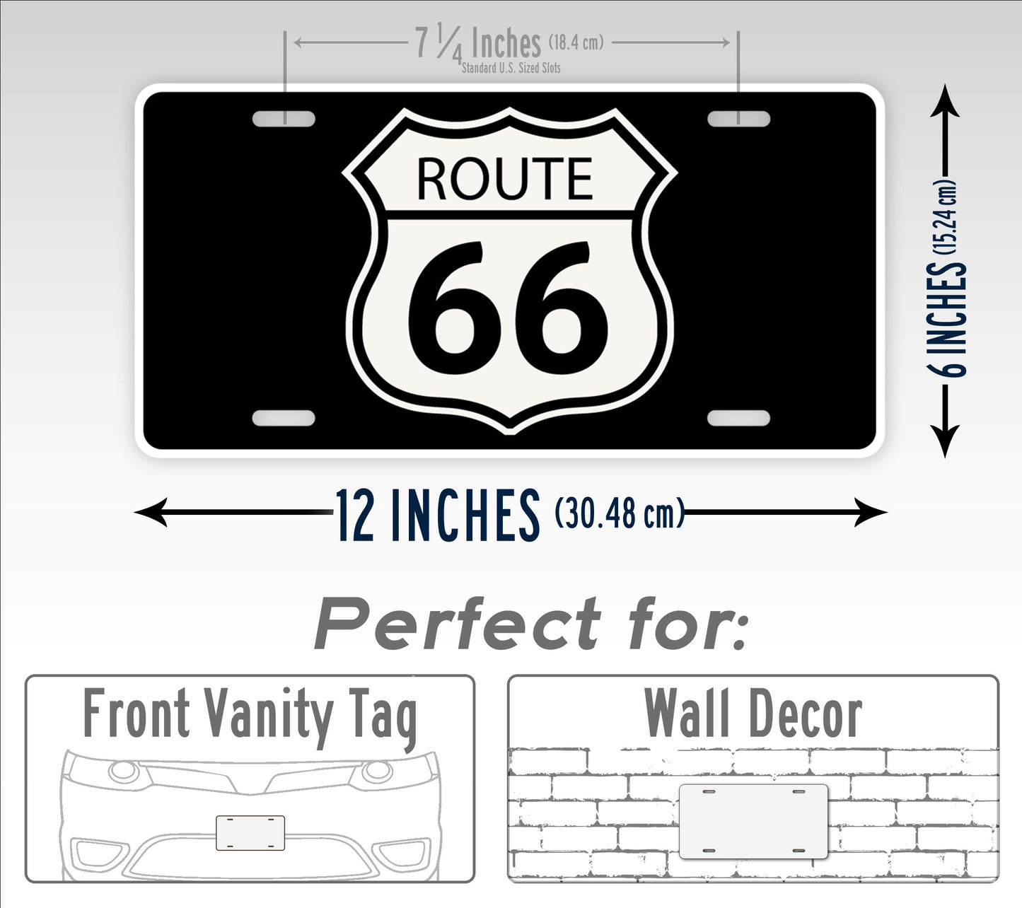 Classic Route 66 Sign License Plate