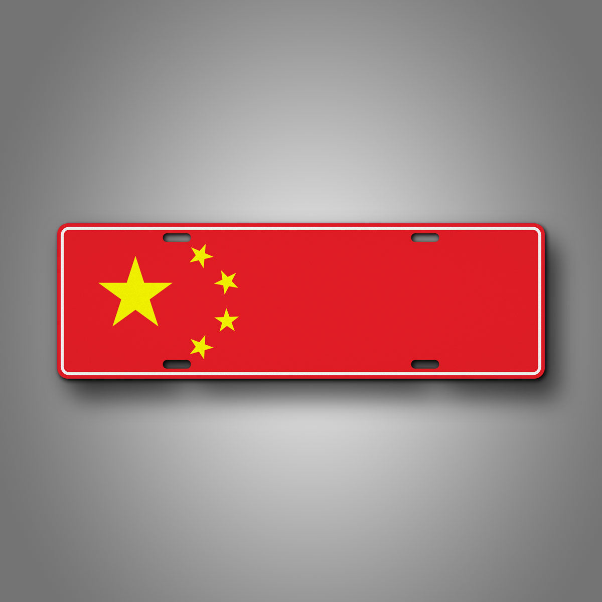 Chinese Flag Auto Tag, Official CH Size 140mm x 440mm License Plate