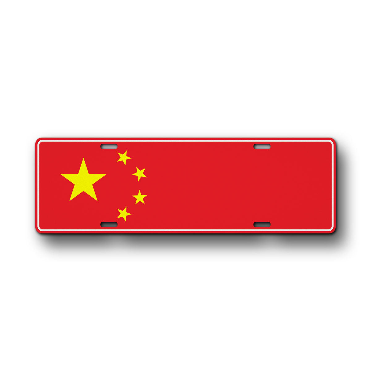 Chinese Flag Auto Tag, Official CH Size 140mm x 440mm License Plate