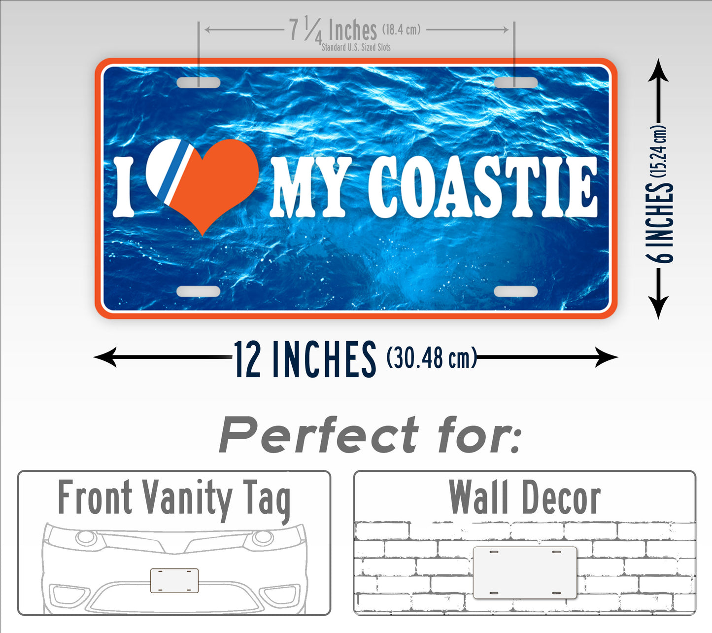 I Love My Coastie Coast Guard License Plate