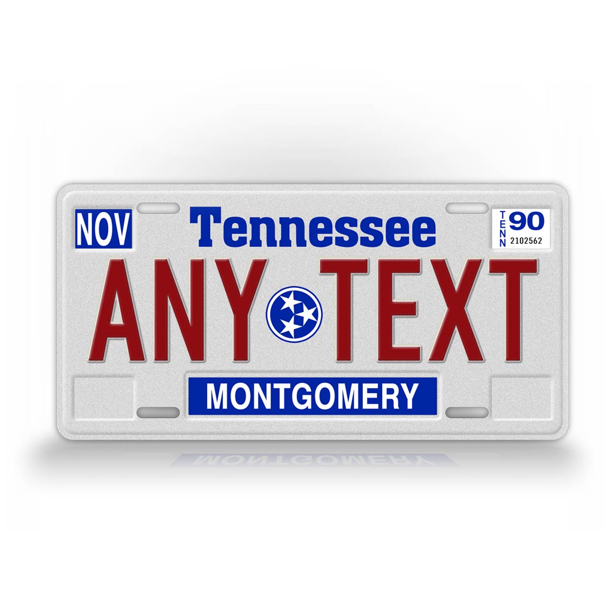 Custom Tennessee Tri Star Logo License Plate