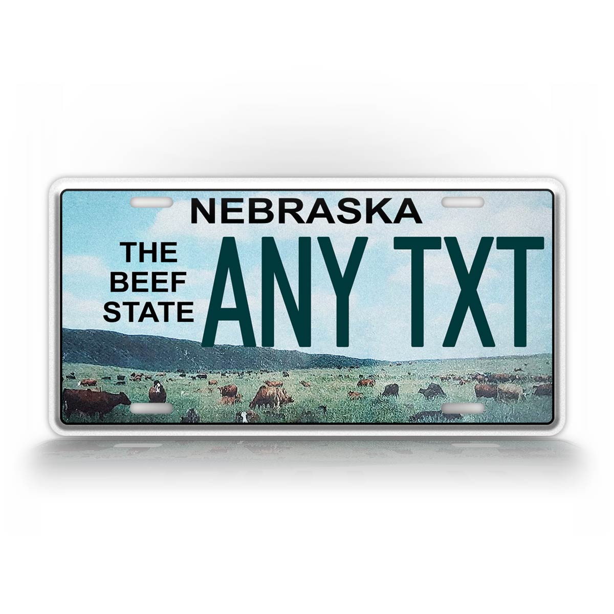 Custom Nebraska The Beef State License Plate