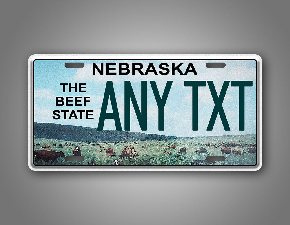 Custom Nebraska The Beef State License Plate