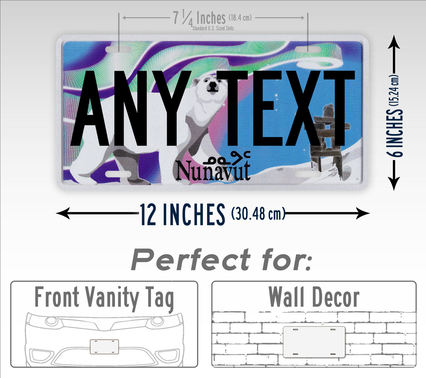 Personalized Nunavut Canada Custom License Plate