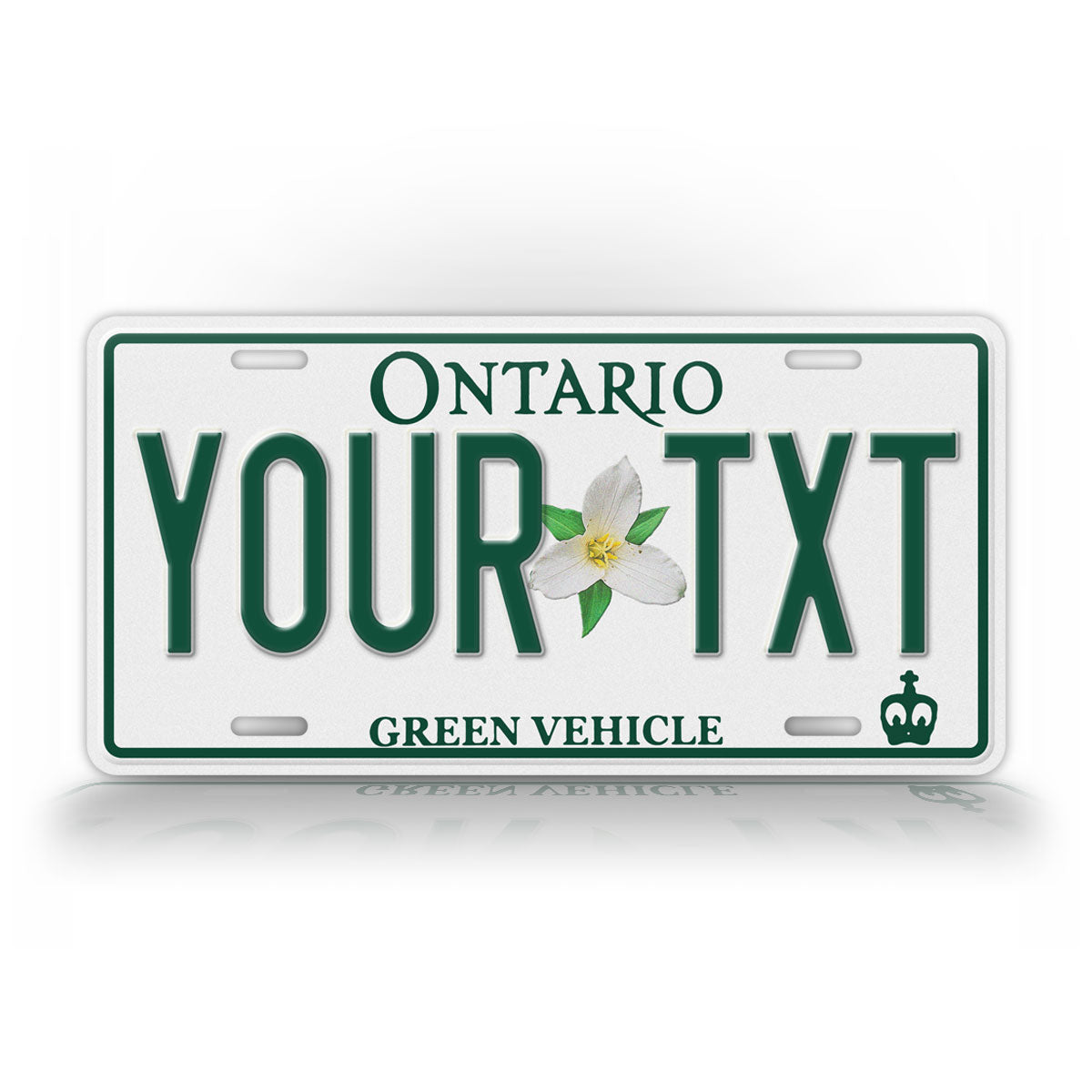 Custom Ontario Green Vehicle License Plate