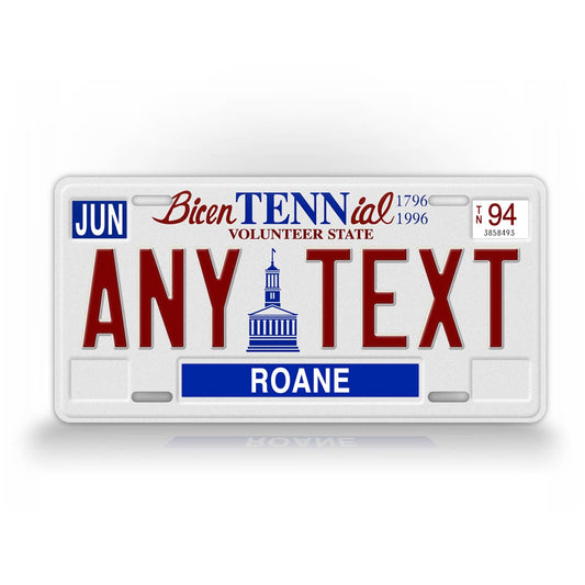 Custom Bicentennial Tennessee 1796-1996 License Plate