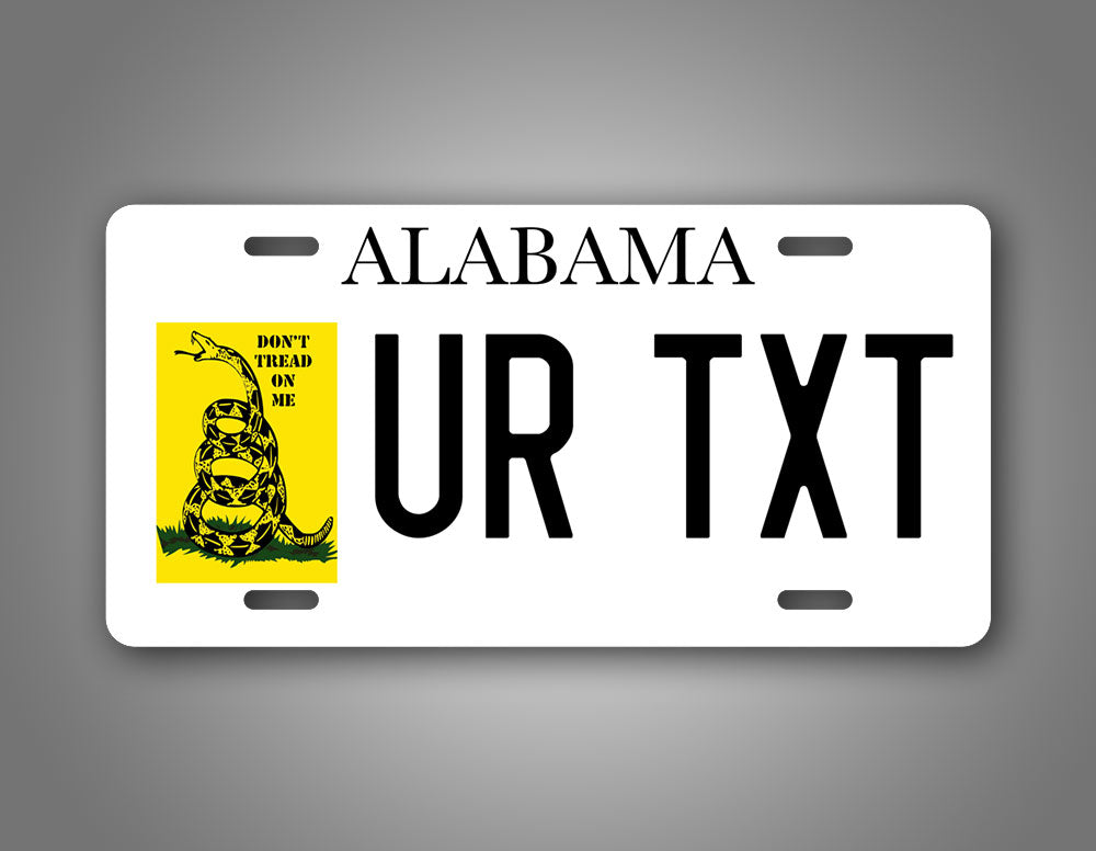 Alabama Don't Tread On Me Custom License Plate