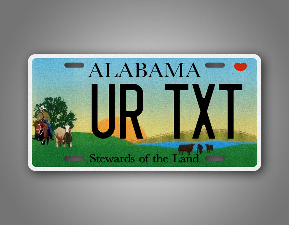 Custom Alabama Stewards Of The Land License Plate