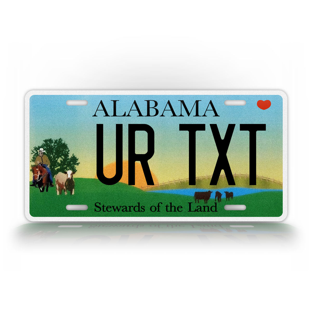 Custom Alabama Stewards Of The Land License Plate