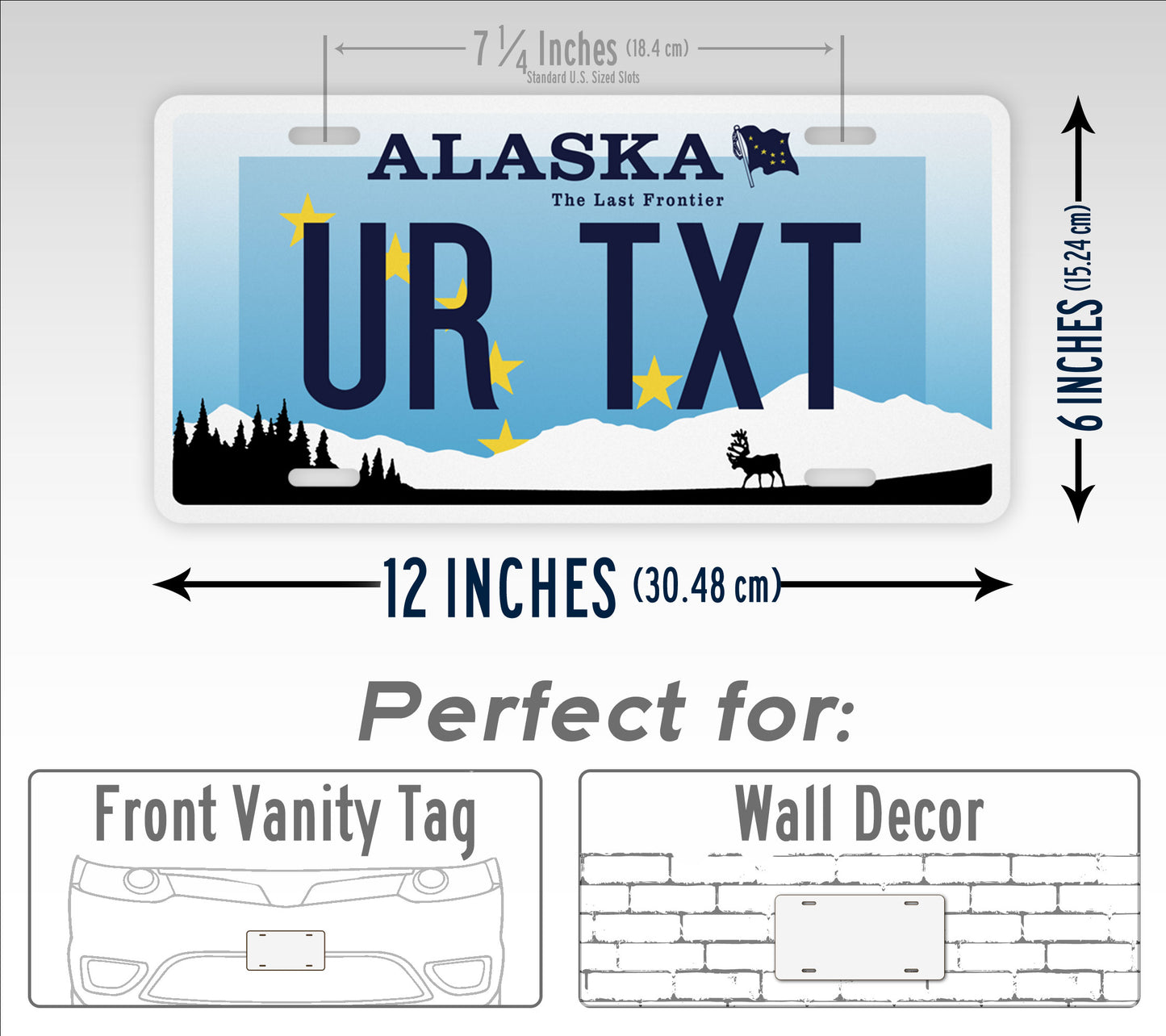 Custom Alaska Caribou License Plate