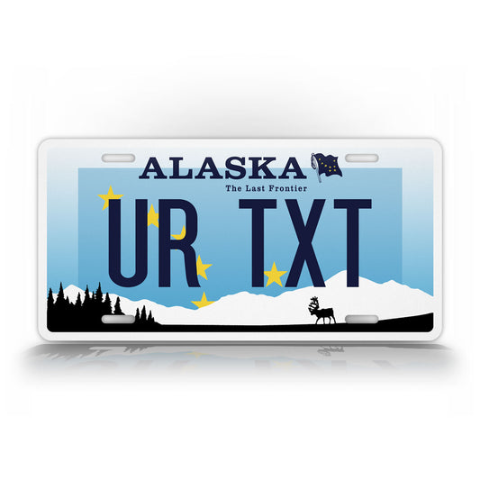 Custom Alaska Caribou License Plate