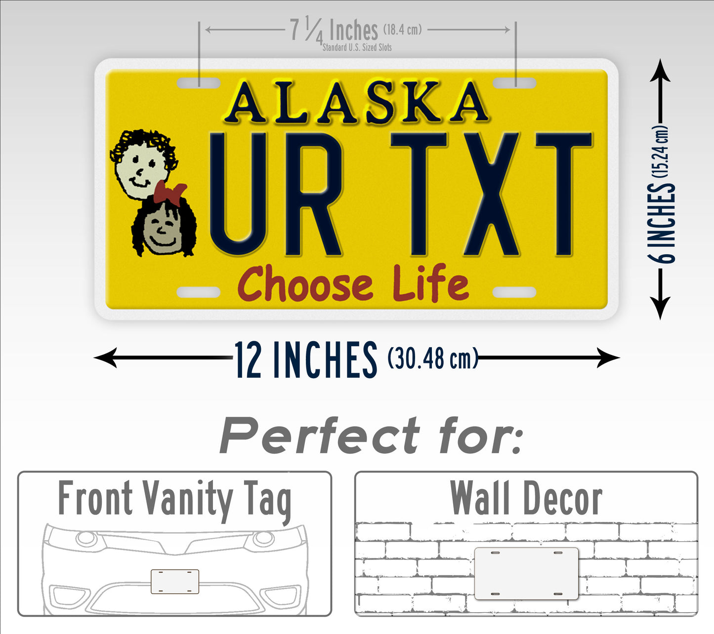 Personalized Alaska "Choose Life" License Plate
