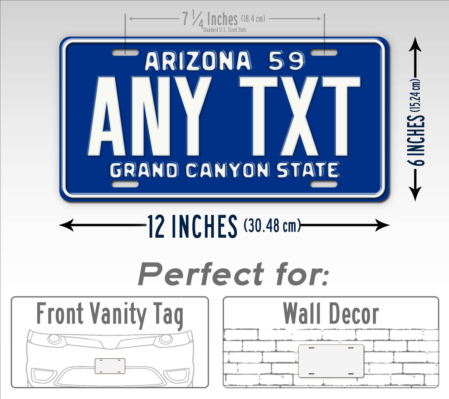Custom 1959 Vintage Arizona Grand Canyon State Novelty License Plate