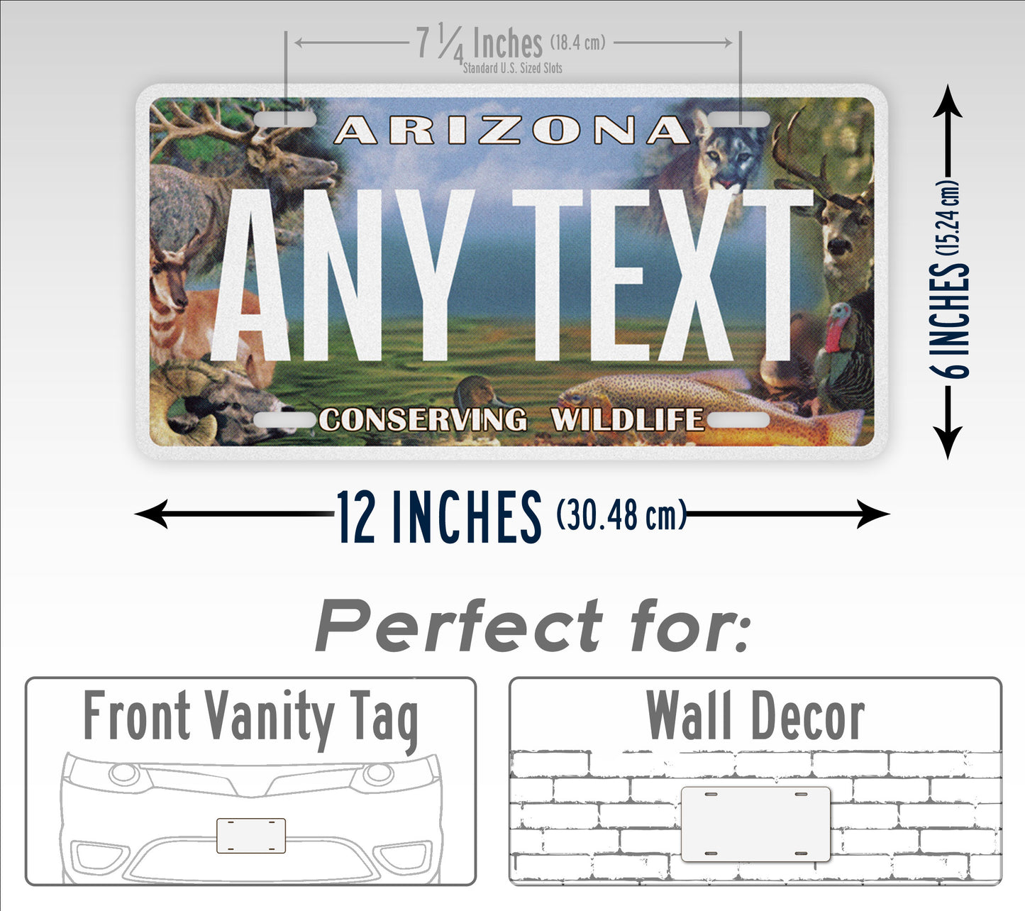 Custom Arizona Conserve Wildlife License Plate