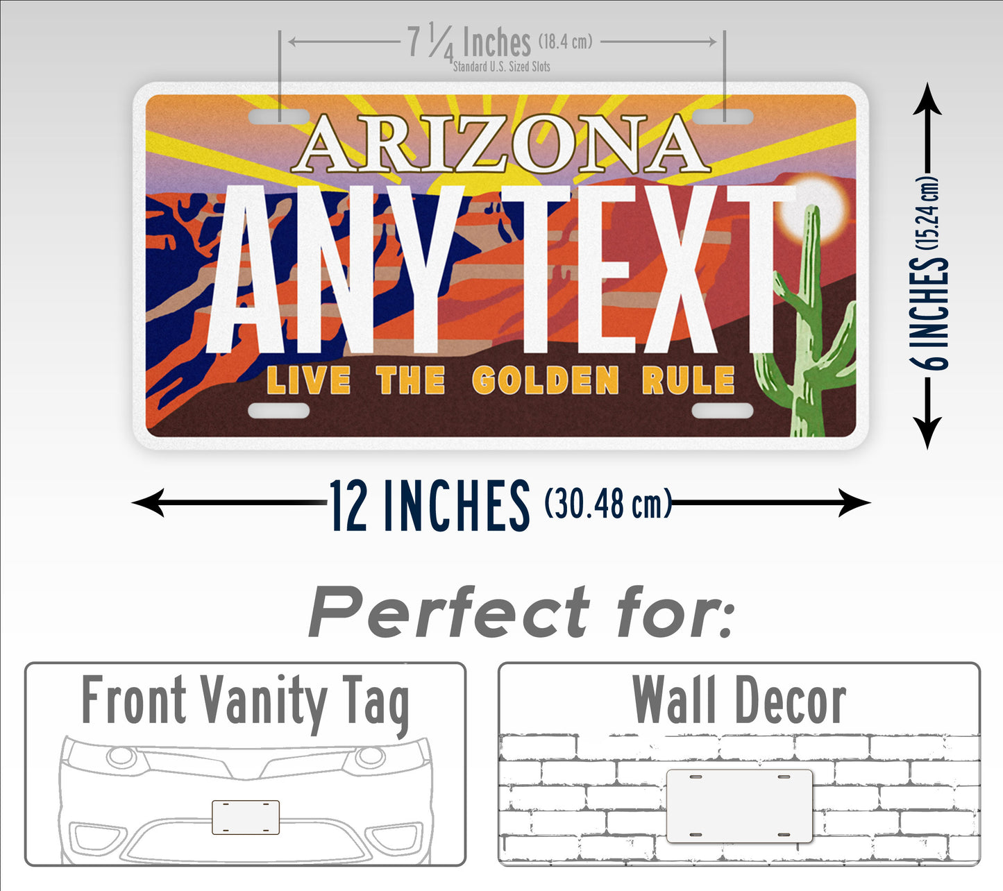 Custom Arizona Live The Golden Rule License Plate