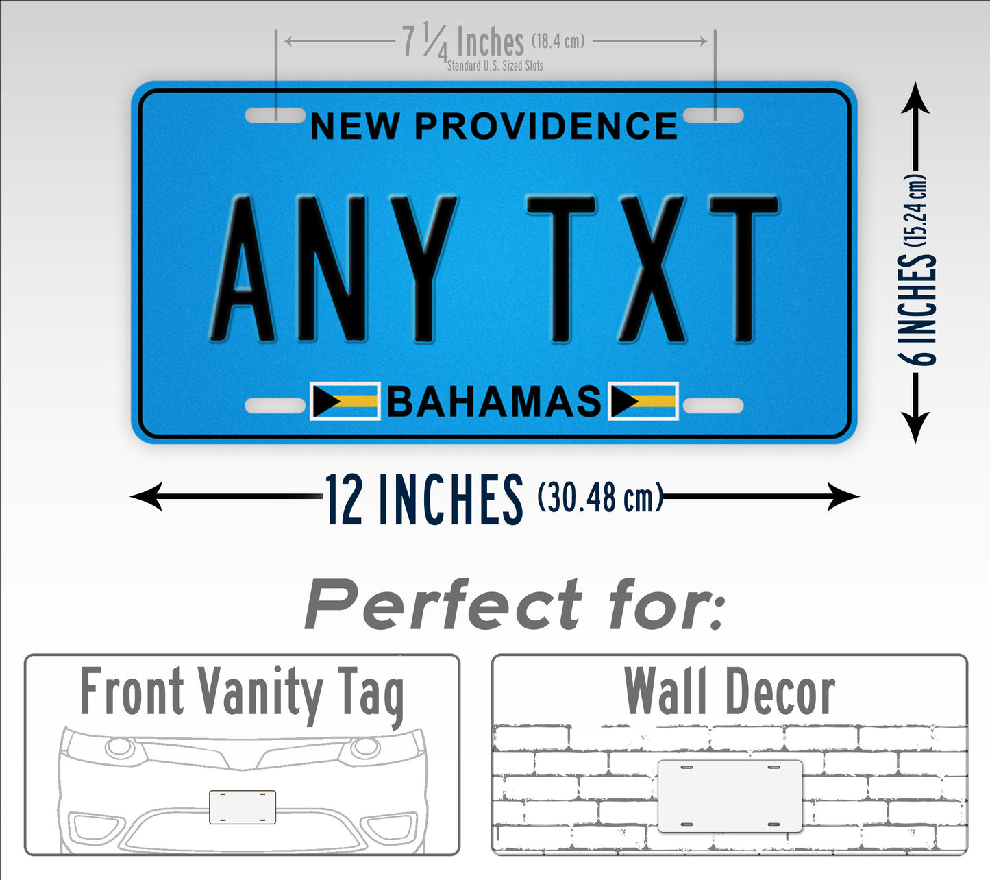 Custom Bahamas New Providence Novelty License Plate