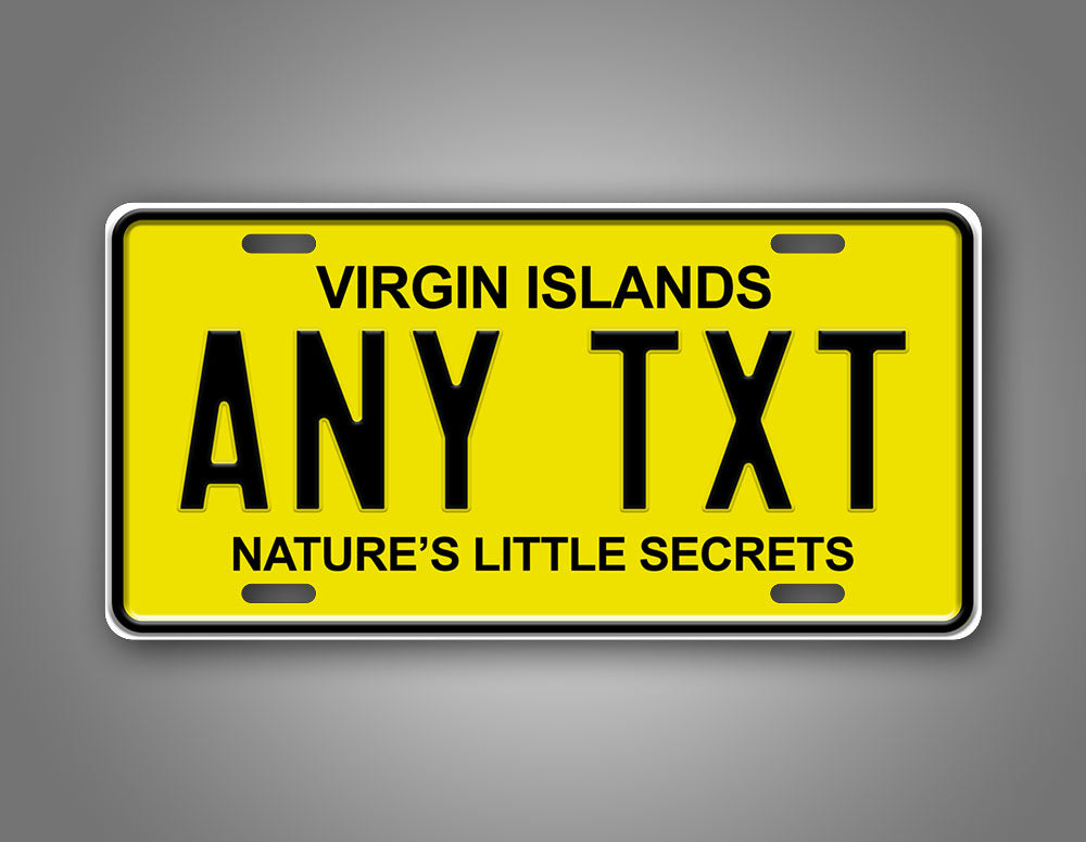 Custom Virgin Islands Nature's Little Secrets License Plate