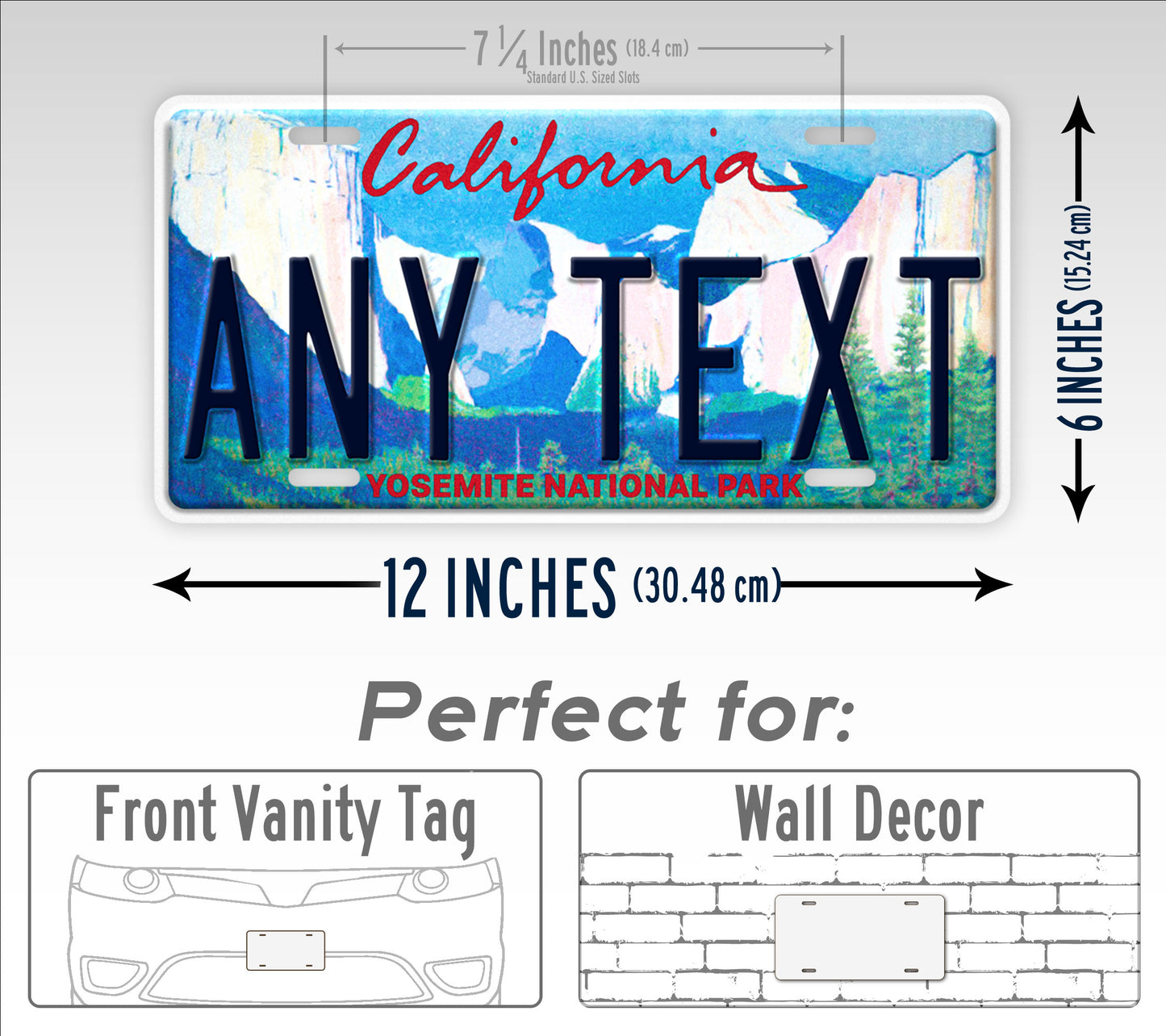 Custom California Yosemite National Park License Plate