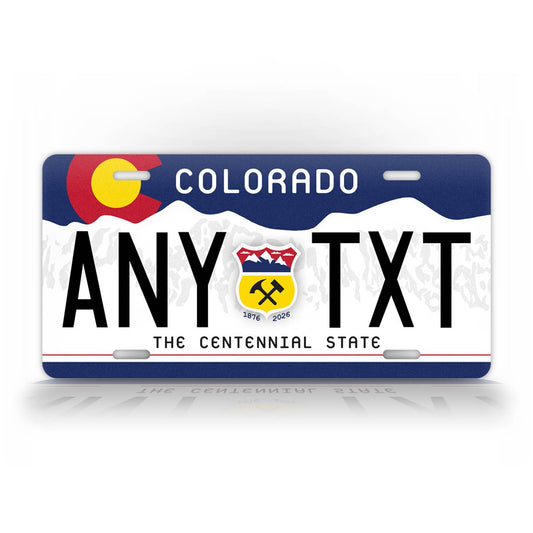 Custom Colorado The Centennial State 1876-2026 License Plate