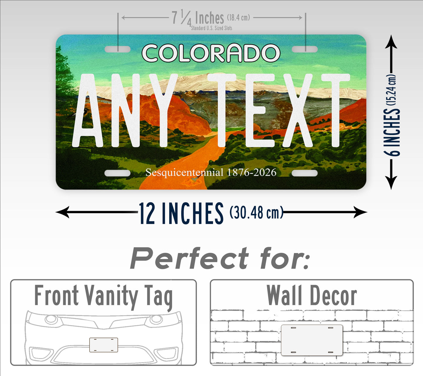 Custom Colorado Sesquicentennial 1876-2026 License Plate