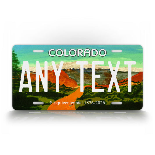 Custom Colorado Sesquicentennial 1876-2026 License Plate